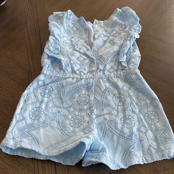 Janie and Jack Light blue Romper - Picture 2 of 3